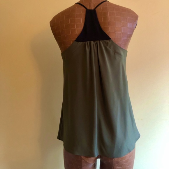 Draw String, Racer Back,V-Neck Tank Top Blouse - Picture 3 of 9